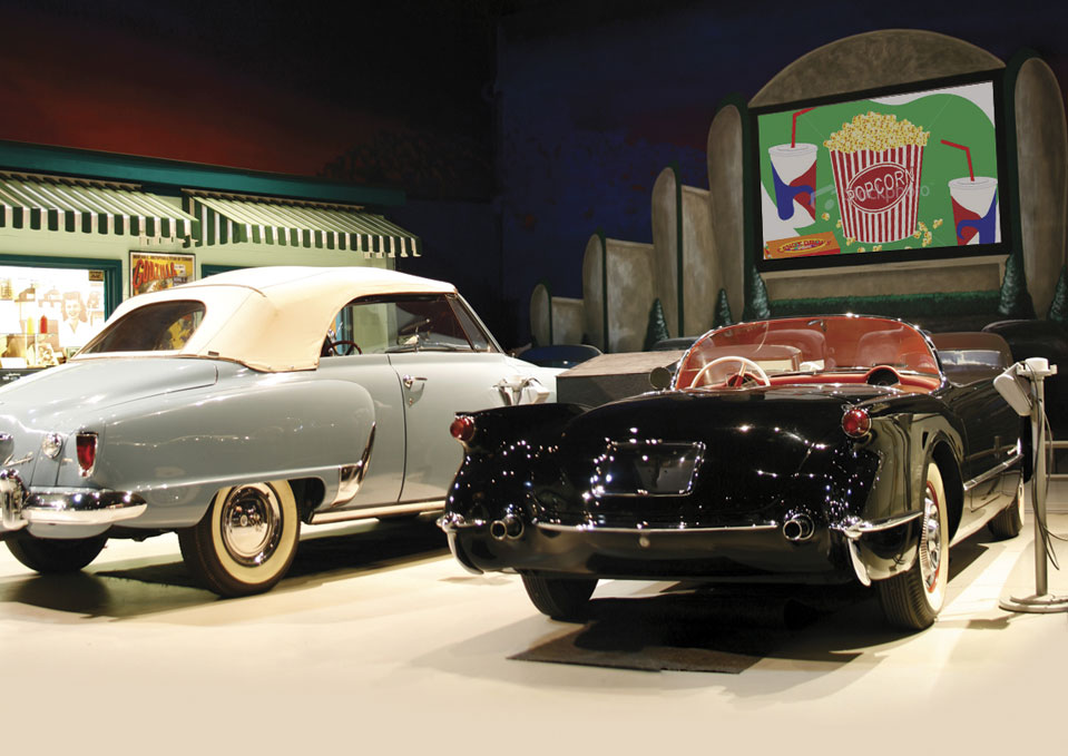 Museum exhibit at Antique Automobile Club of America Museum