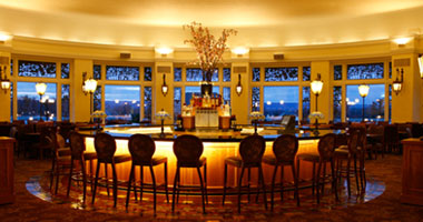 view of the bar at The Circular restaurant inside The Hotel Hershey
