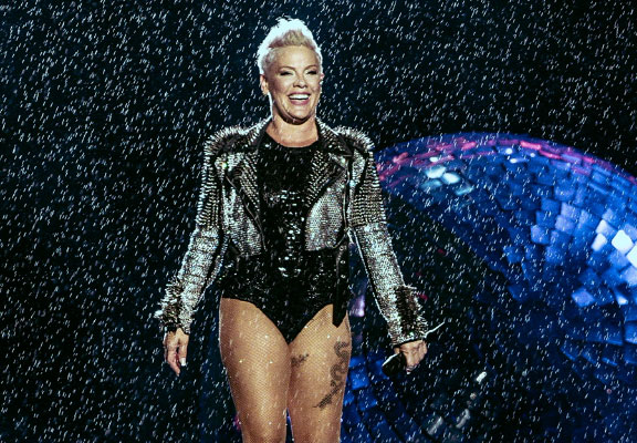 Justin Timberlake and Jay-Z performing at Hersheypark Stadium